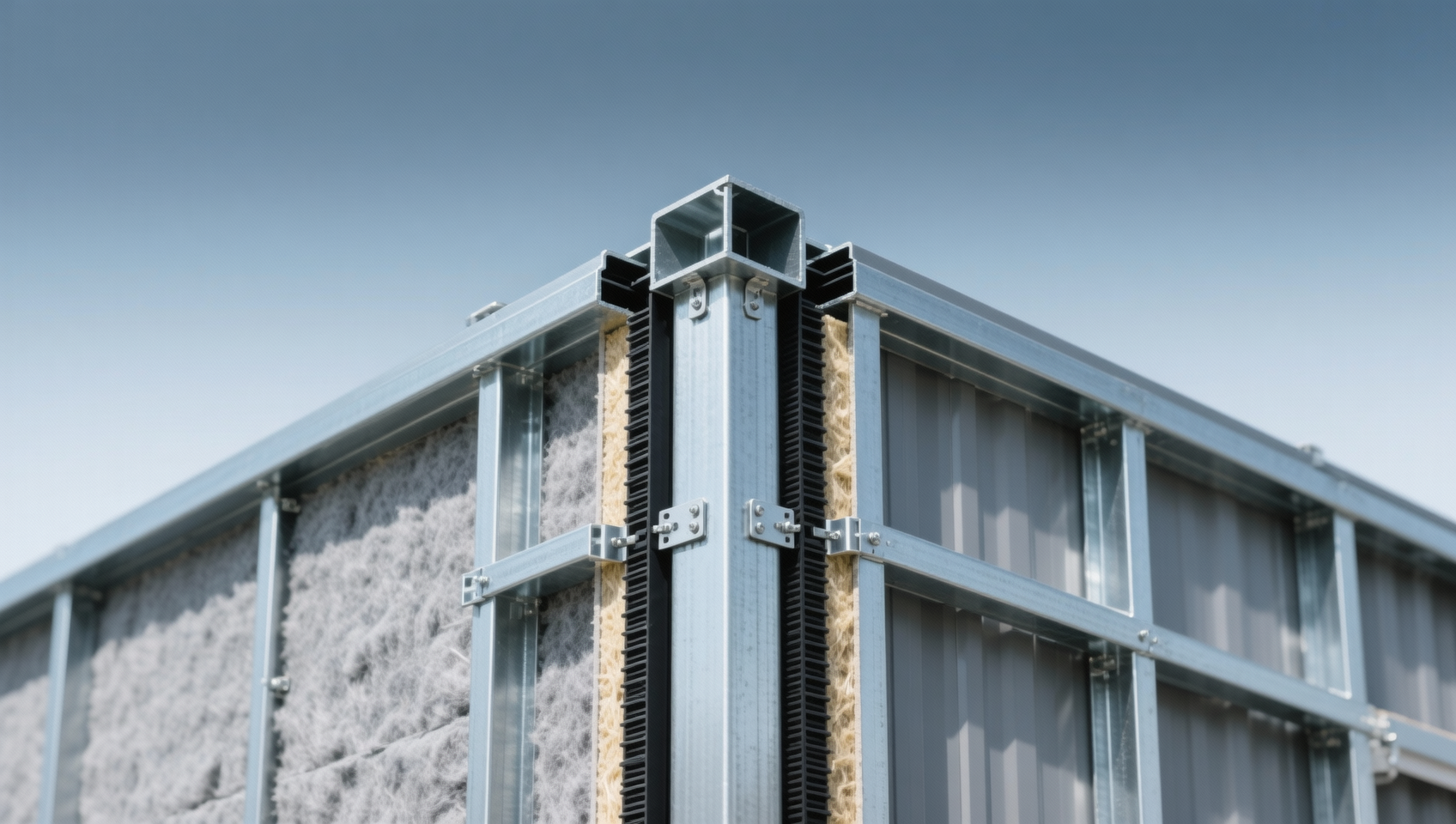 Perfis de aço para edifícios pré-fabricados: Como a integração de painéis de parede afeta os cálculos de pontes térmicas