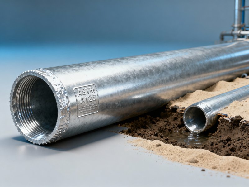 When to specify ASTM galvanized pipe instead of pre-galvanized tubing for municipal water mains Quando especificar tubo galvanizado ASTM em vez de tubo galvanizado pré-fabricado para redes de água municipais