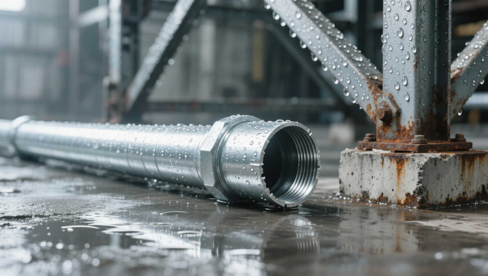 Por que o conduíte elétrico galvanizado falha precocemente em locais industriais úmidos