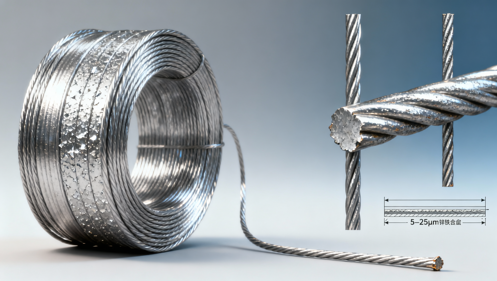 Arame de aço inoxidável galvanizado parece redundante — mas resolve um problema específico de adesão