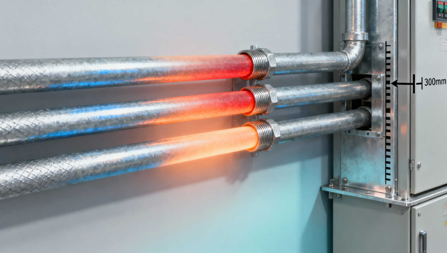 O conduito elétrico de aço galvanizado aquece mais do que o PVC sob carga — o que isso significa para o espaçamento do painel