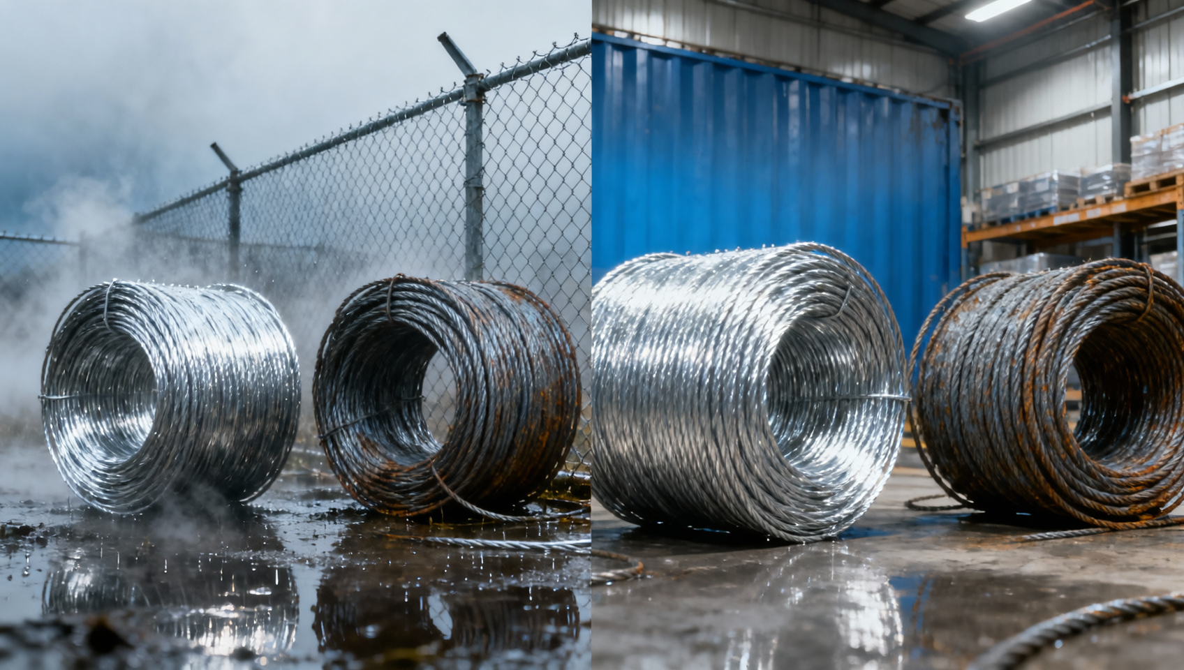 Arame eletrogalvanizado vs galvanização por imersão a quente: qual dura mais?