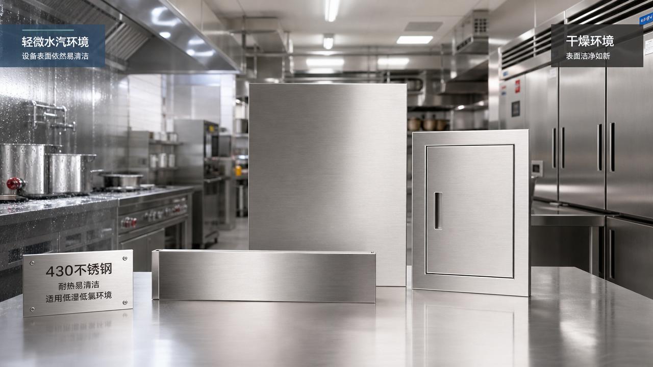 A chapa inoxidável 430 é suficiente para equipamentos de cozinha