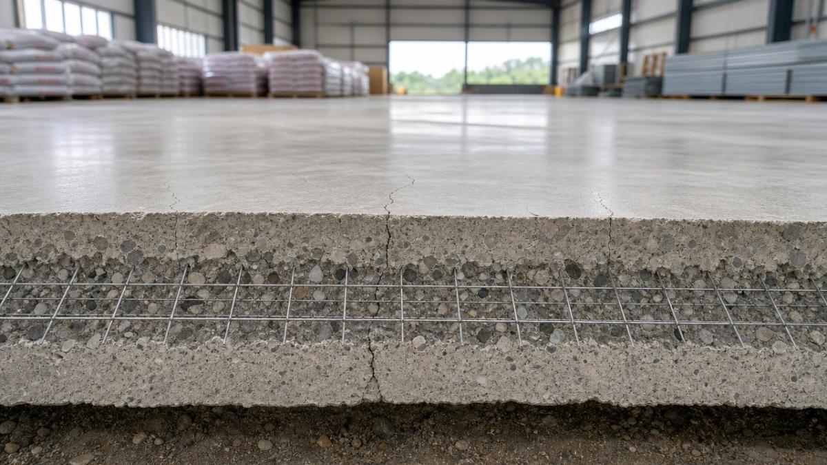 Como a malha de arame de aço controla a fissuração do concreto?