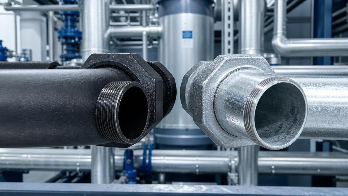 Tubo de encanamento de aço preto vs tubo galvanizado: Principais diferenças para sistemas de água