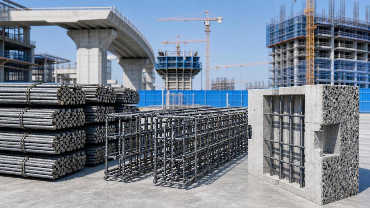 Como escolher vergalhões de aço para construção com base na carga e no tipo de projeto