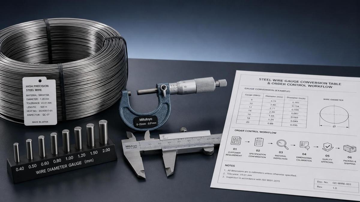 Steel Wire Gauge Conversion Explained: Avoid Sizing Errors in Ordering and Production Conversão da Bitola de Fios de Aço Explicada: Evite Erros de Dimensionamento em Pedidos e na Produção