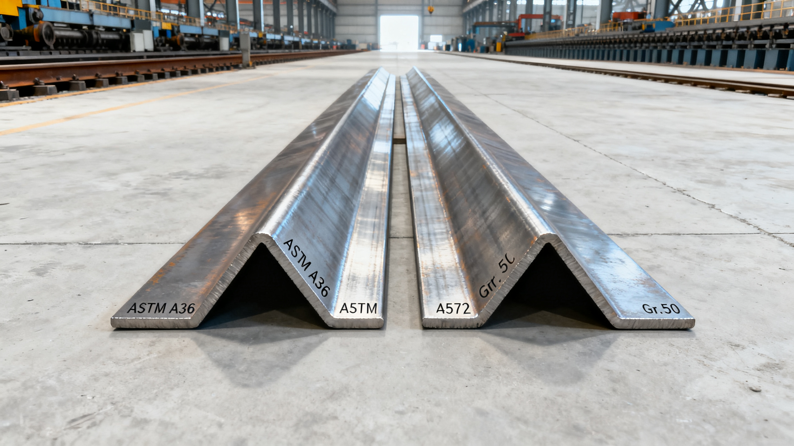 لوحة الصلب الزاوية: كيف يؤثر ASTM A36 مقابل A572 Gr.50 على قدرة قص البراغي - موجز هندسي