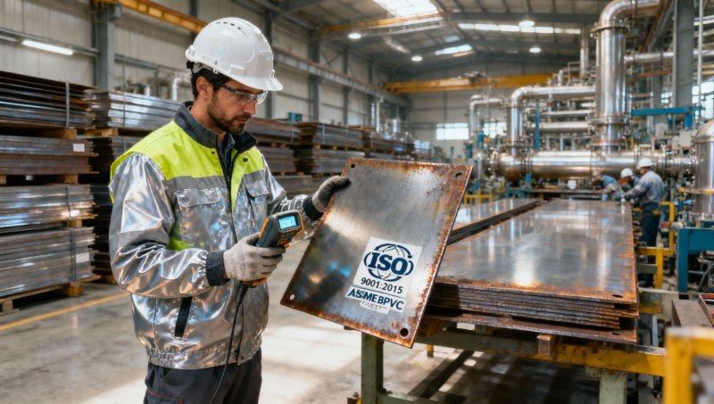 Is your corrosion-resistant plate supplier in the Middle East certified to ISO 9001:2015 and ASME BPVC Section II? هل مورد الألواح المقاومة للتآكل في الشرق الأوسط معتمد حسب ISO 9001:2015 وASME BPVC القسم الثاني؟