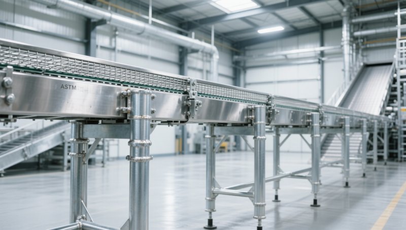 هل يمكن أن يحل أنبوب ASTM المجلفن محل الفولاذ المقاوم للصدأ في دعامات الناقلات الغذائية - وما الذي يفحصه المفتشون