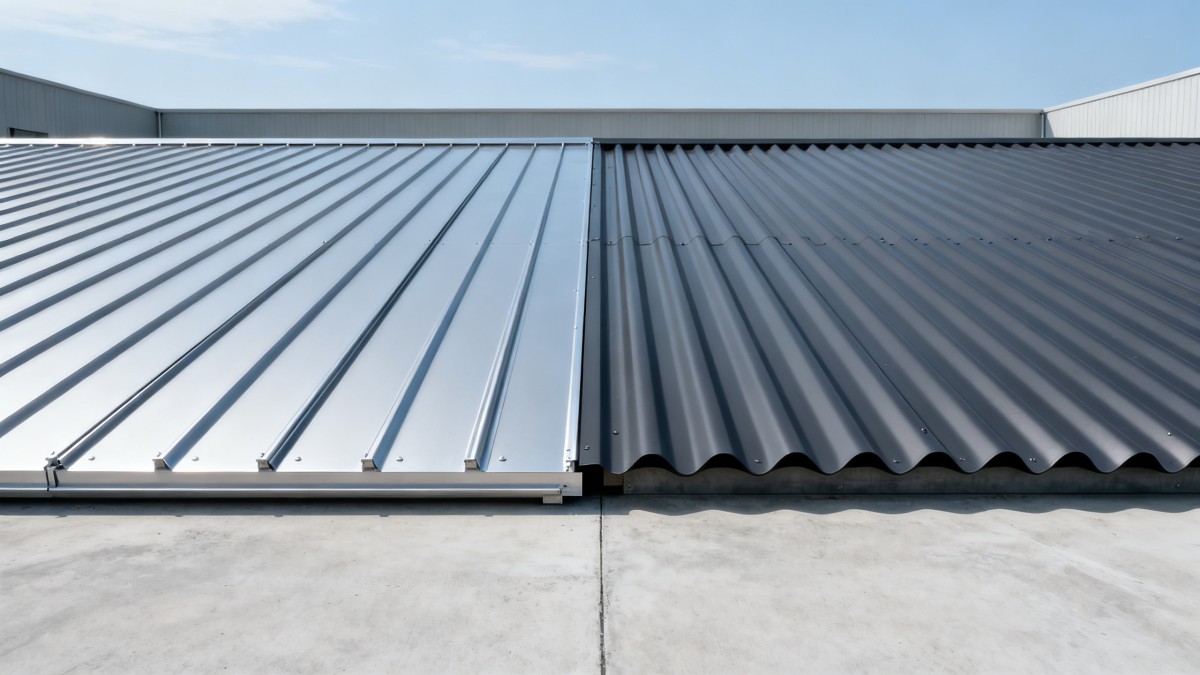 How to choose between standing seam and corrugated steel roofing for warehouses كيفية الاختيار بين أسقف الصلب المتماسكة والأسقف المموجة للمستودعات