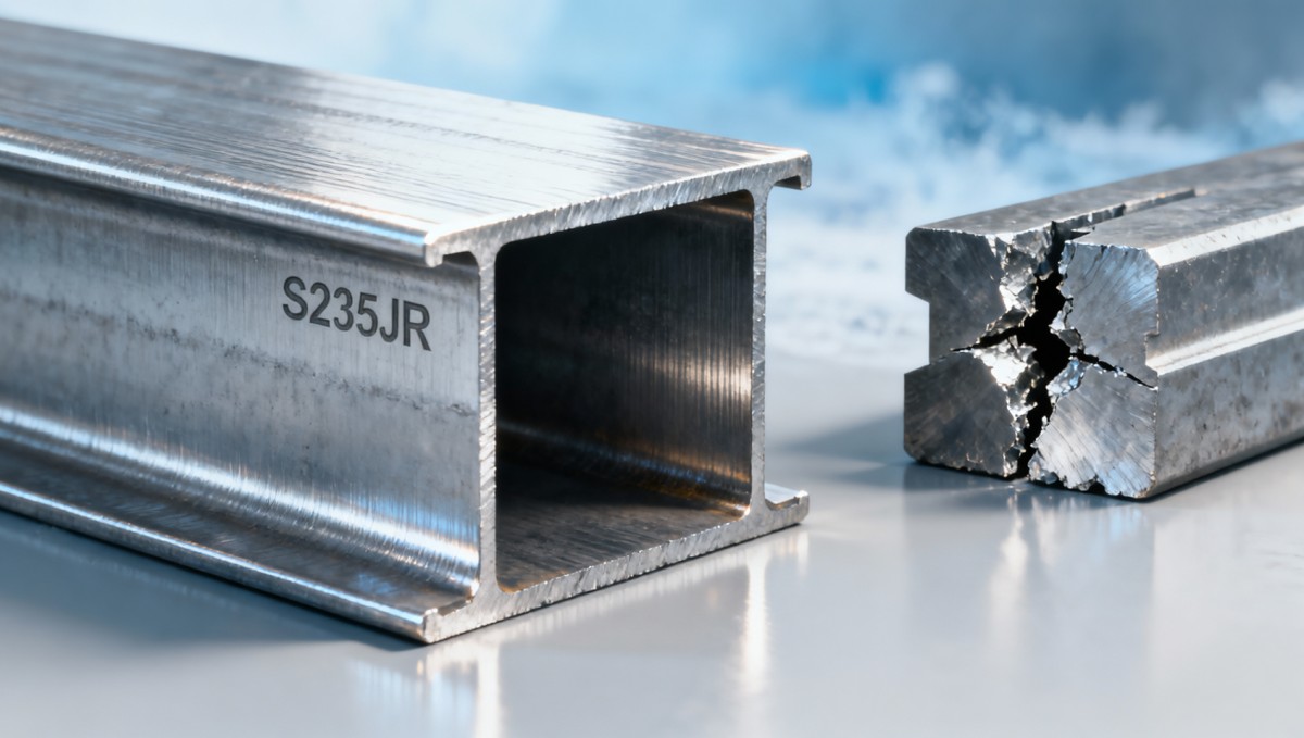 الفولاذ S235JR في البيئات ذات درجات الحرارة المنخفضة: متى تنخفض مقاومة الصدمات إلى ما دون متطلبات المعيار EN 10025-2؟