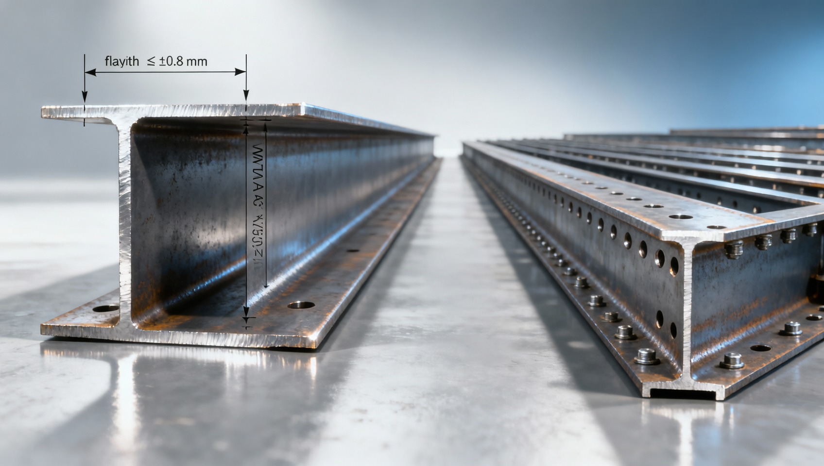لماذا يمكن أن تحدد هوامش التسامح ASTM A6 لمقاطع الفولاذ دقة تجميع الهياكل سابقة التجهيز