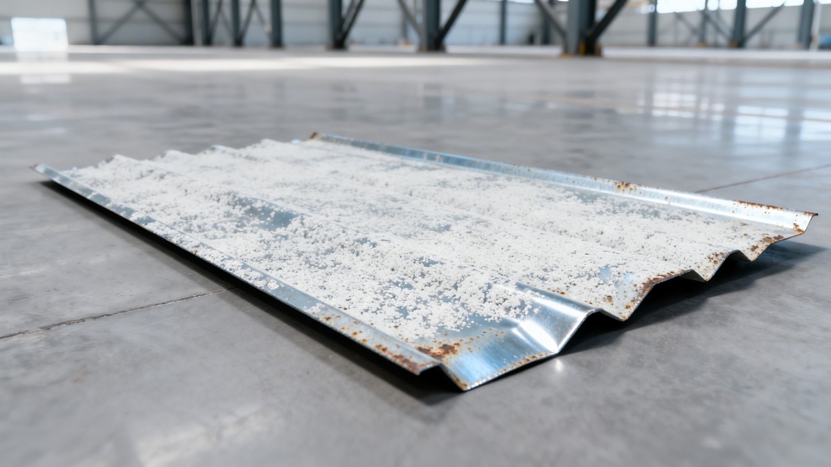 Galvanized sheet for roofing shows white rust after 6 months—normal aging or a coating defect? هل يُعد ظهور الصدأ الأبيض على الألواح المجلفنة للأسقف بعد 6 أشهر تقادمًا طبيعيًا أم عيبًا في الطلاء؟