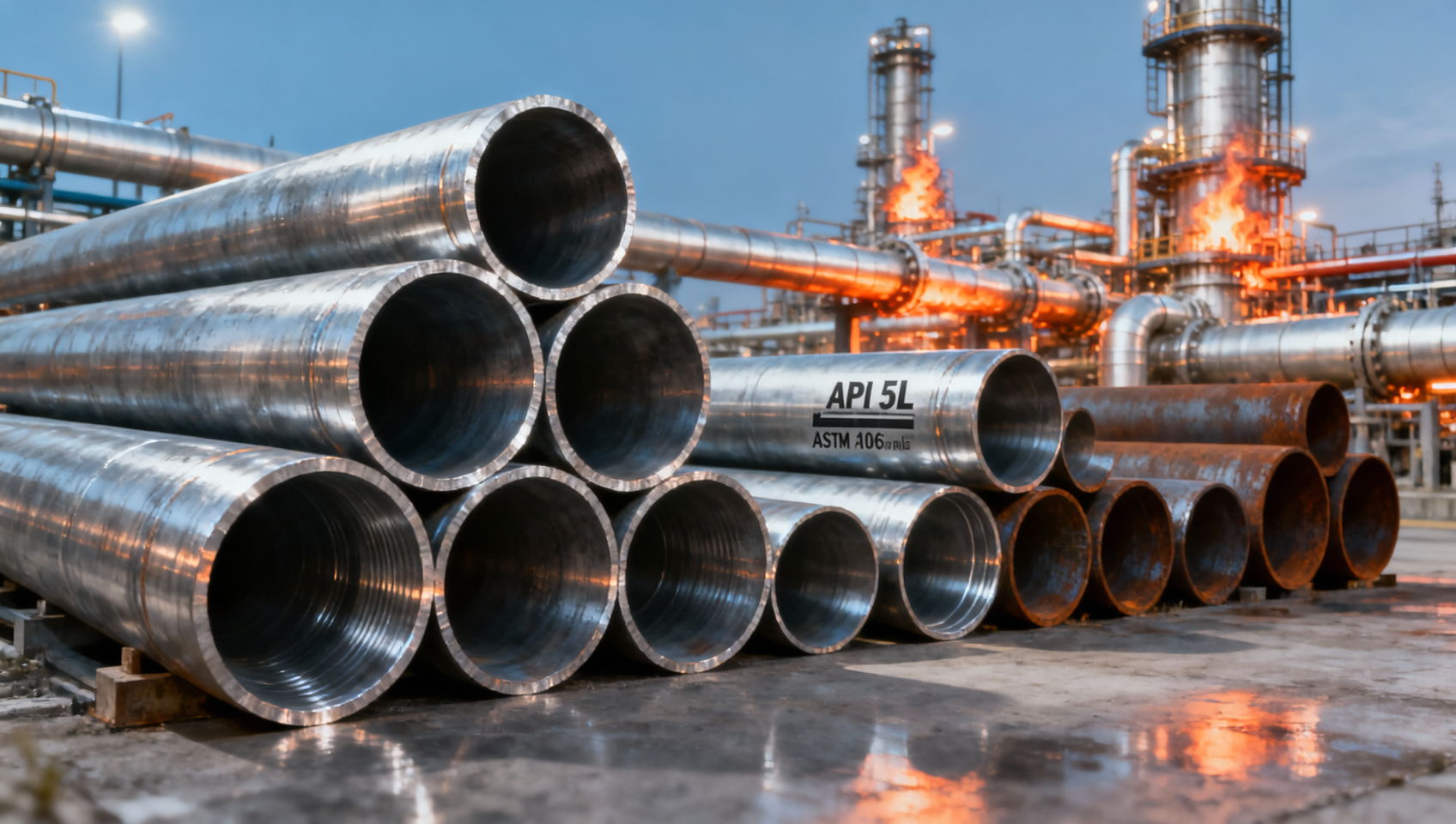 أنبوب ASTM A106 مقابل أنابيب الفولاذ الكربوني الأخرى في الخدمة ذات الحرارة العالية