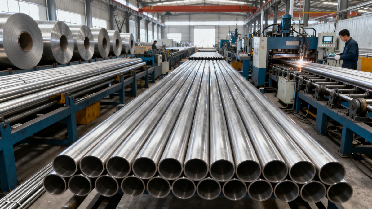 داخل عملية مصنع أنابيب الفولاذ المقاوم للصدأ