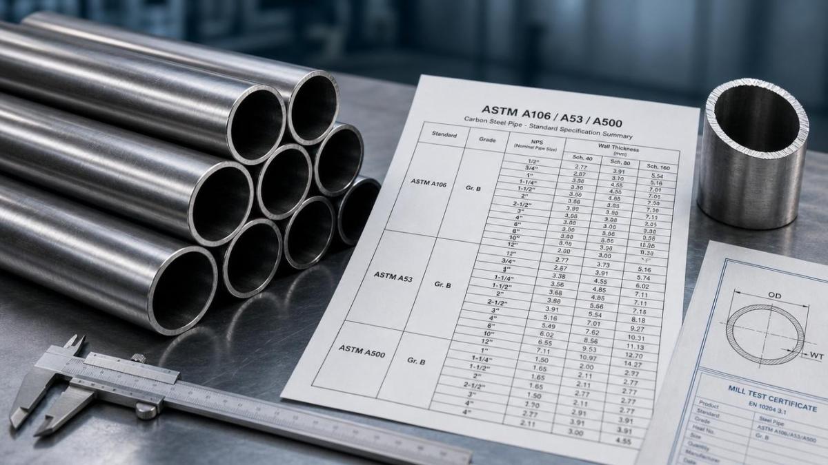 كيفية قراءة مواصفات أنابيب الصلب ASTM دون تفويت التفاصيل