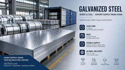 صفائح الفولاذ المجلفن من الصين: دليل مهلة التسليم والحد الأدنى لكمية الطلب