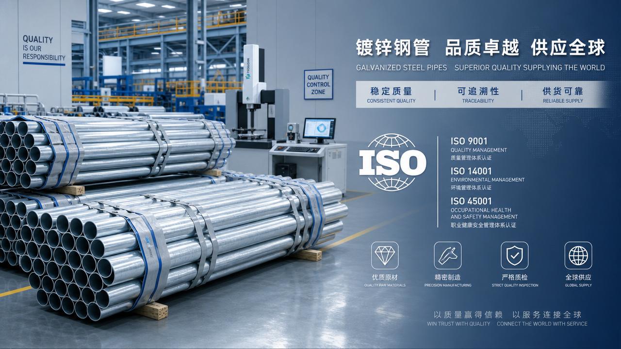 لماذا يتميز مصنعو الأنابيب المجلفنة الحاصلون على شهادة ISO
