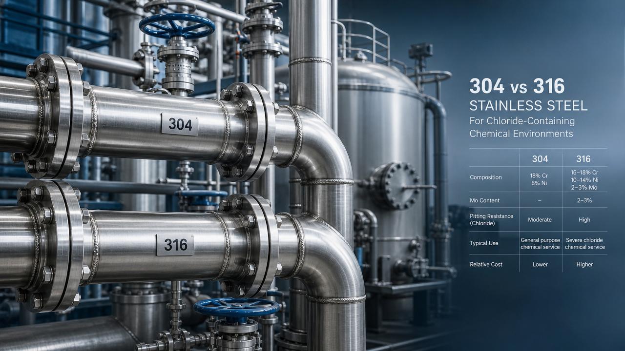 الأخطاء الشائعة عند استخدام الفولاذ المقاوم للصدأ ASTM في المواد الكيميائية