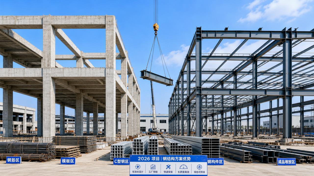 العارضة الخرسانية H مقابل الخيارات الفولاذية في مشاريع 2026