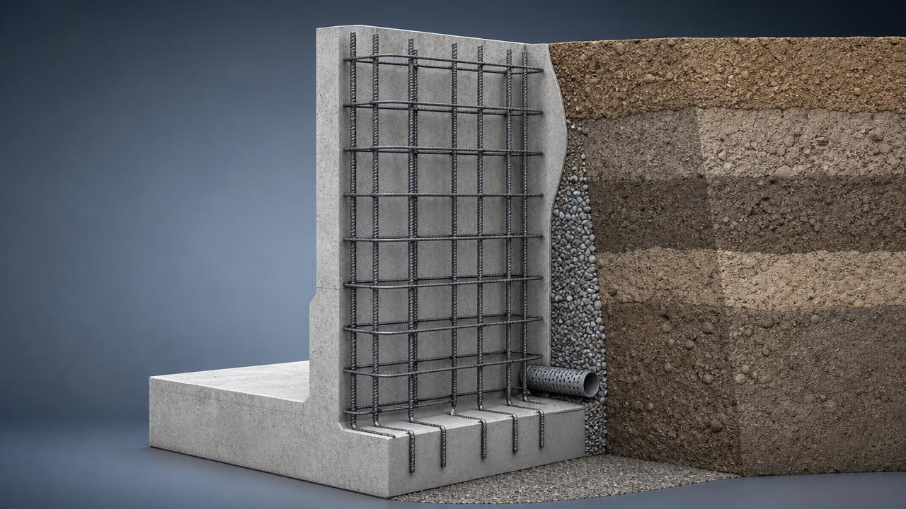 حديد التسليح للجدار الاستنادي: أخطاء التصميم الرئيسية التي يجب تجنبها