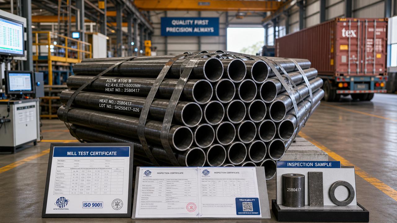 كيفية التحقق من مورد أنابيب الصلب الكربوني المعتمد وفق ASTM
