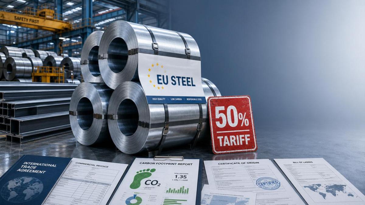 EU Plans to Raise Steel Import Tariffs to 50%, Sparking Trade Protectionism Concerns خطط الاتحاد الأوروبي لرفع تعريفات استيراد الصلب إلى 50%, مما يثير مخاوف بشأن الحمائية التجارية