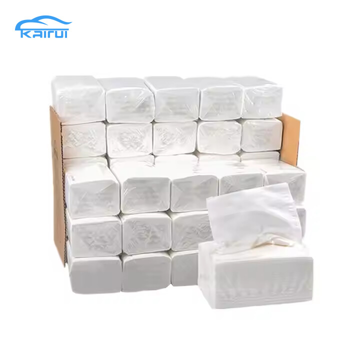 Facial Tissue Paper with White Plastic Packaging