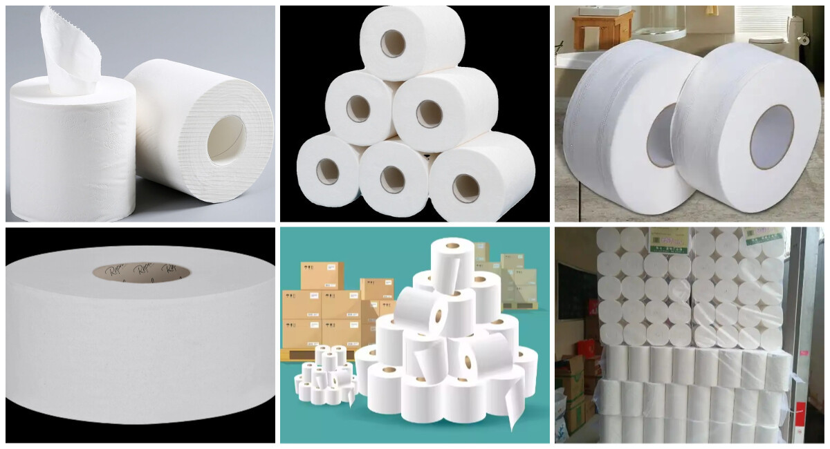 Custom Logo Unbleached Bamboo Toilet Paper Rolls