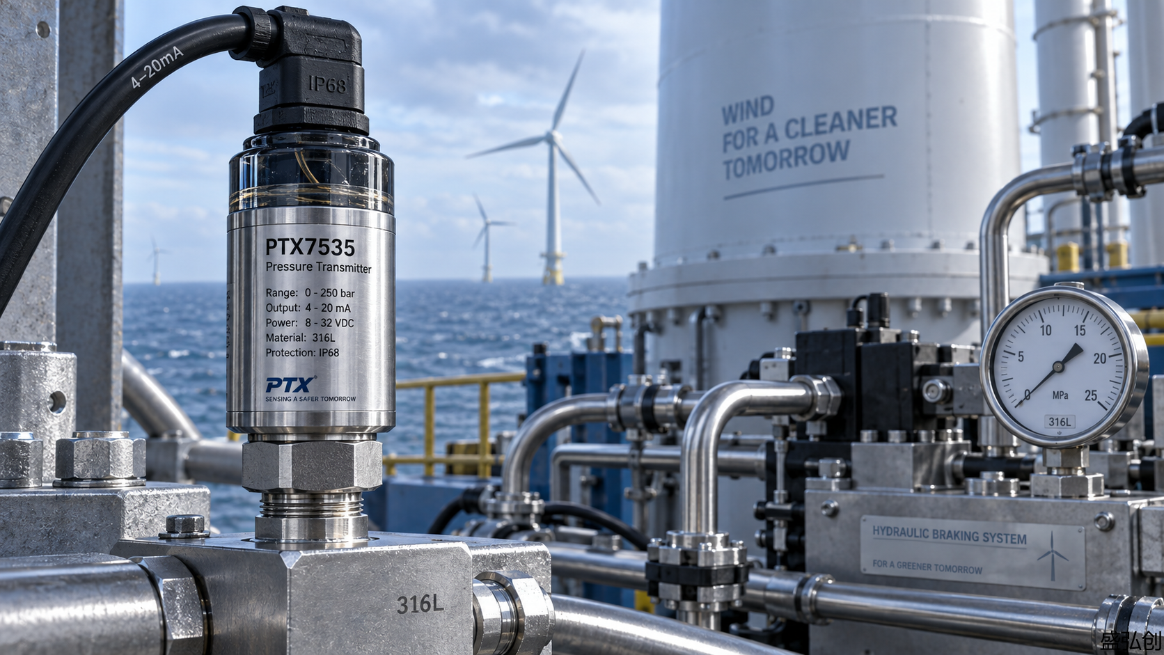 PTX7535压力变送器在海上风电液压制动系统中抗盐雾腐蚀与长期零点稳定性的实测数据解读