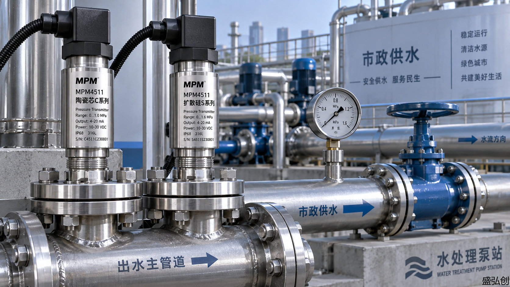MPM-MPM4511压力变送器在水处理泵站中的长期稳定性表现：三年实测数据对比陶瓷芯与扩散硅方案