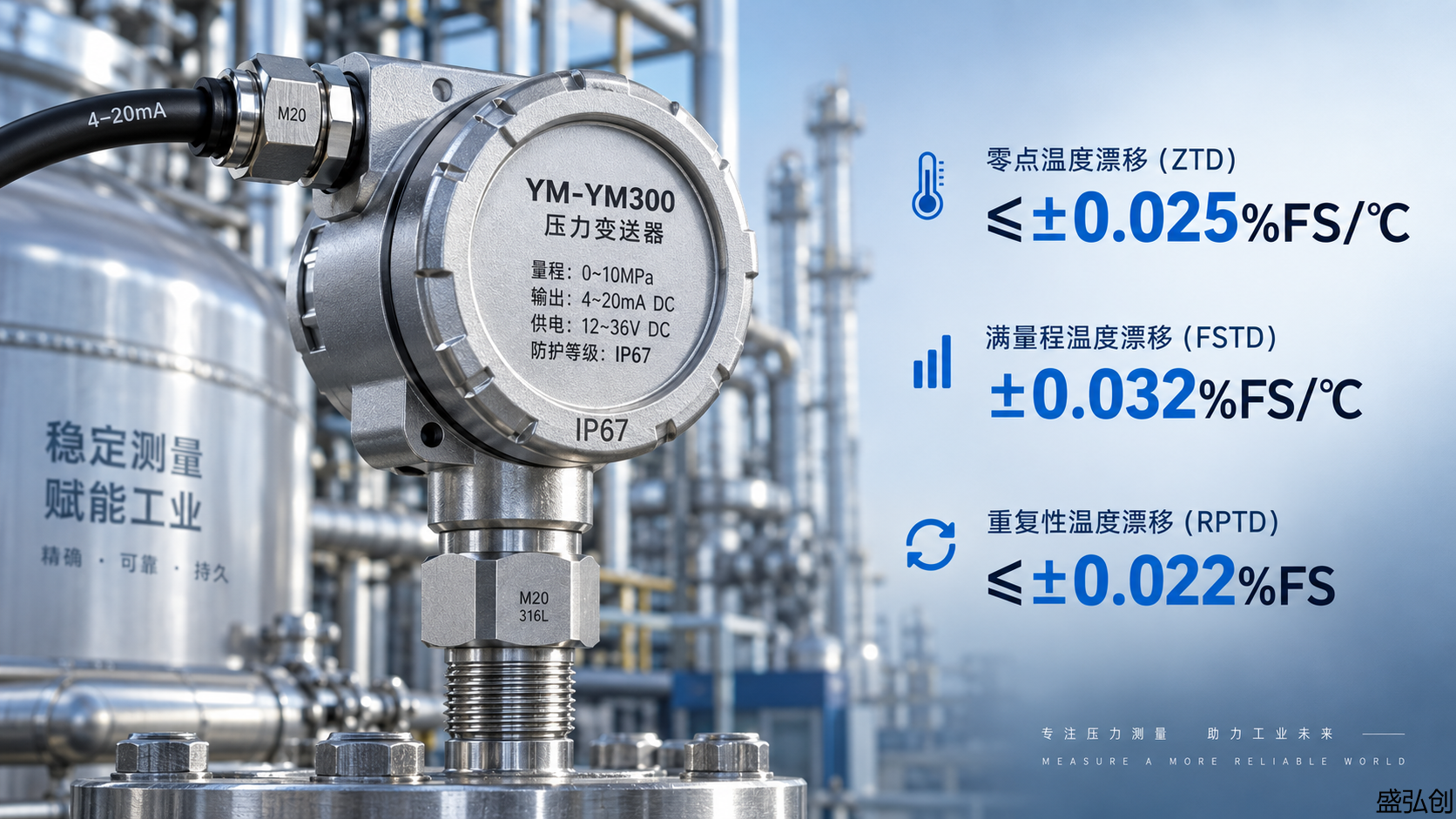YM-YM300压力变送器采购时如何识别虚假‘-40~85℃宽温’标称？3项关键温漂测试指标拆解