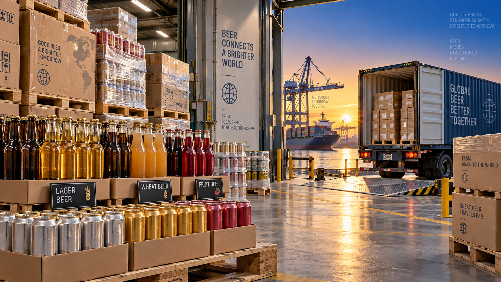 Planificación del lanzamiento de exportaciones con una cervecería con red logística global
