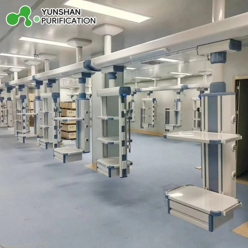 Modular Operating Room Ceiling Pendant With Electrical Outlets And Equipment Mounting Options