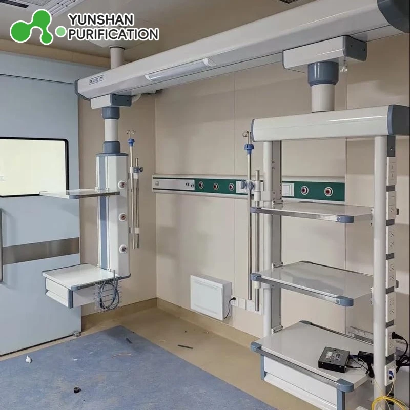 ICU Standard Gas Pendant Hospital Operating Theater Double Arm Ceiling Equipment OT Room