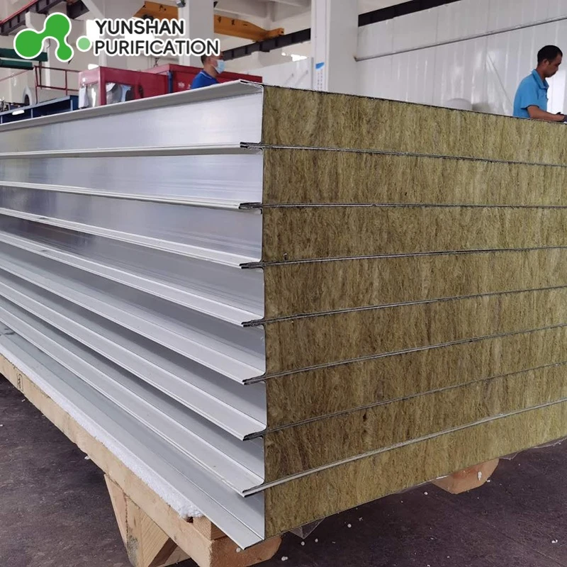 Widely Praised Fire-resistant and Moisture-proof Rock Wool Purification Panel for Industrial Use