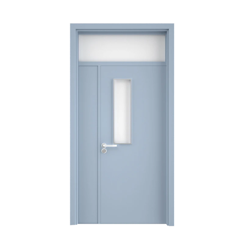 Manual double-leaf swing steel door