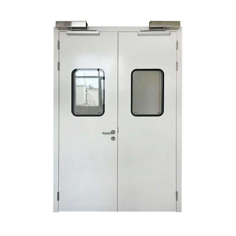 Electric double-leaf swing steel door Electric double-leaf swing steel door