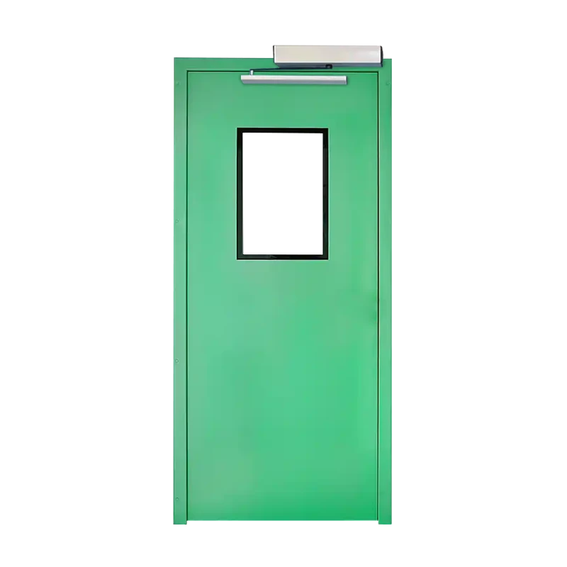 Electric single-leaf swing steel door Electric single-leaf swing steel door