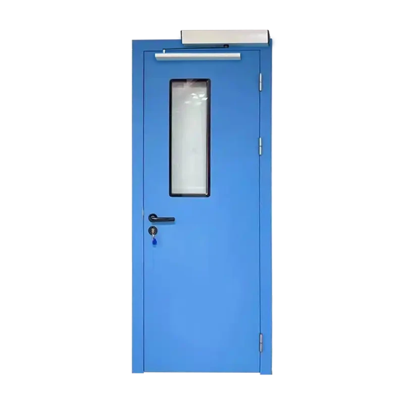 Electric single-leaf swing steel door Electric single-leaf swing steel door