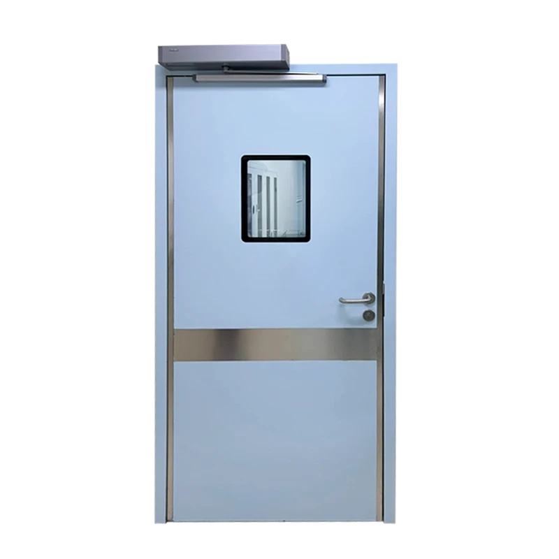 Electric single-leaf swing steel door Electric single-leaf swing steel door