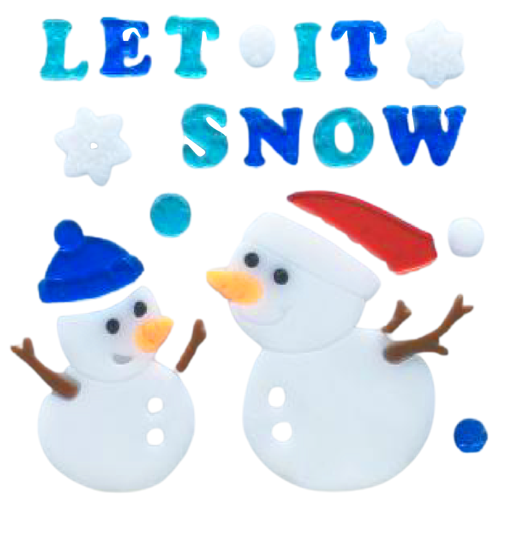 Christmas Gel Window Clings - Xmas Santa Claus Snowman Snowflake Penguin Christmas Tree Gift Window Stickers for Kids