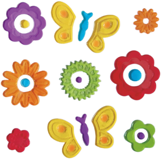 Spring Window Clings Gel, Jelly Window Stickers for Glass Refrigerators Home, Welcome Spring Window Decorations - Flowers Butterflies Bird, Kids‘ Love