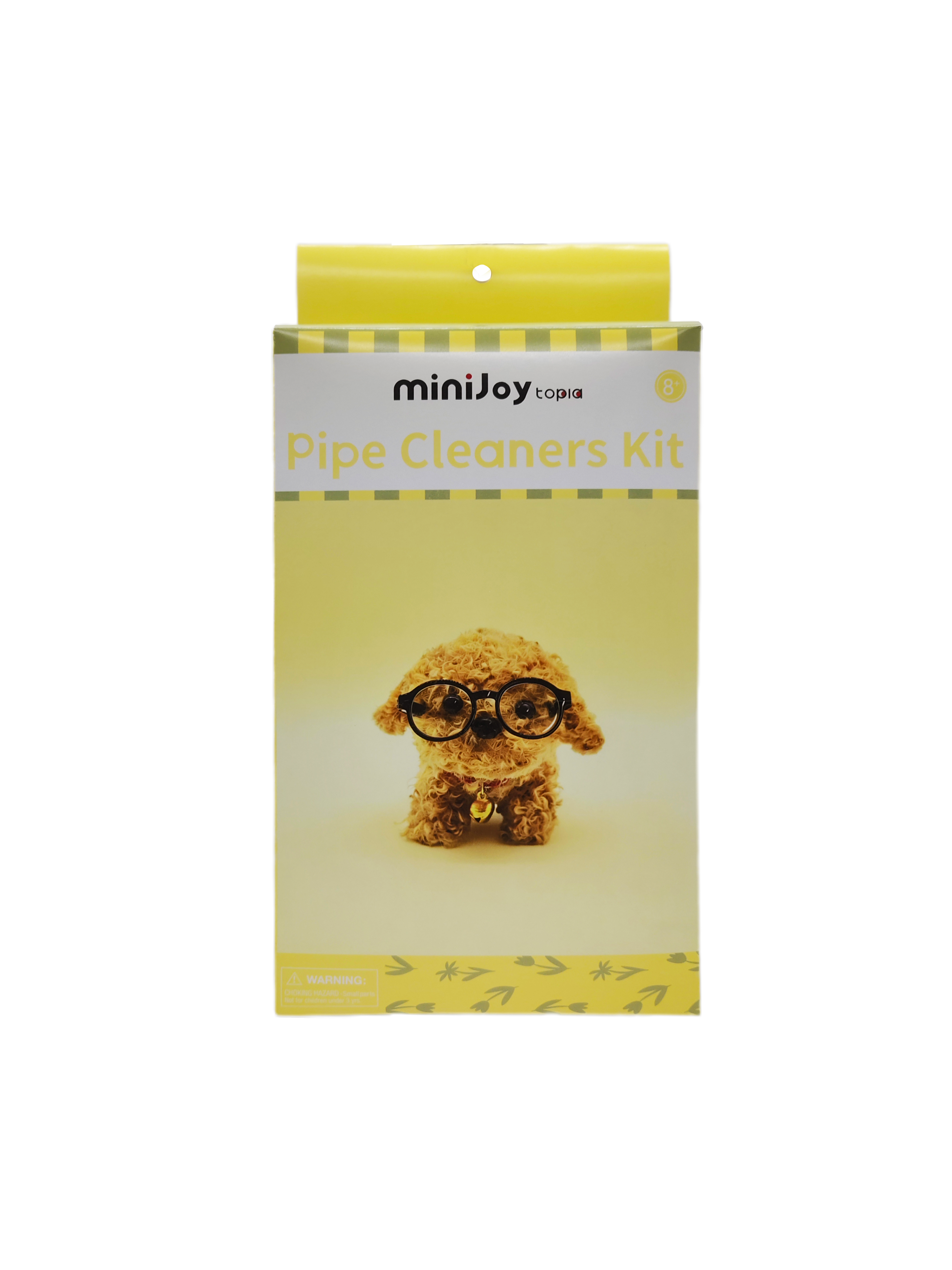 Pipe Cleaners Dog Craft Kit, Cute Teddy Puppy Chenille Stems DIY Set with Glasses & Bell, Creative Room Decor Art Supplies, Bulk Craft Kit for Kids & Adults, Unique Dog Lover Gift