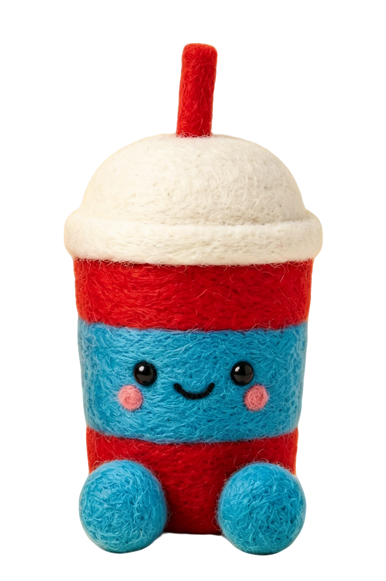 Strawberry Ice Cream Needle Felting Kit, DIY Wool Felt Craft Set with Tools, Foam Mat & Instructions, Beginner Friendly Food Doll Kit, Handmade Decor or Keychain Craft for Adults, Christmas Birthday Gift