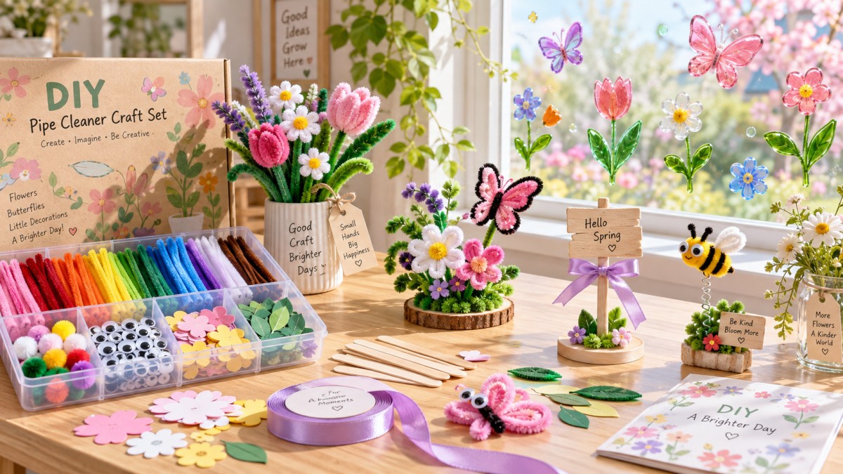 ¿Qué debe incluir un kit DIY de limpiapipas para proyectos de manualidades en el aula?
