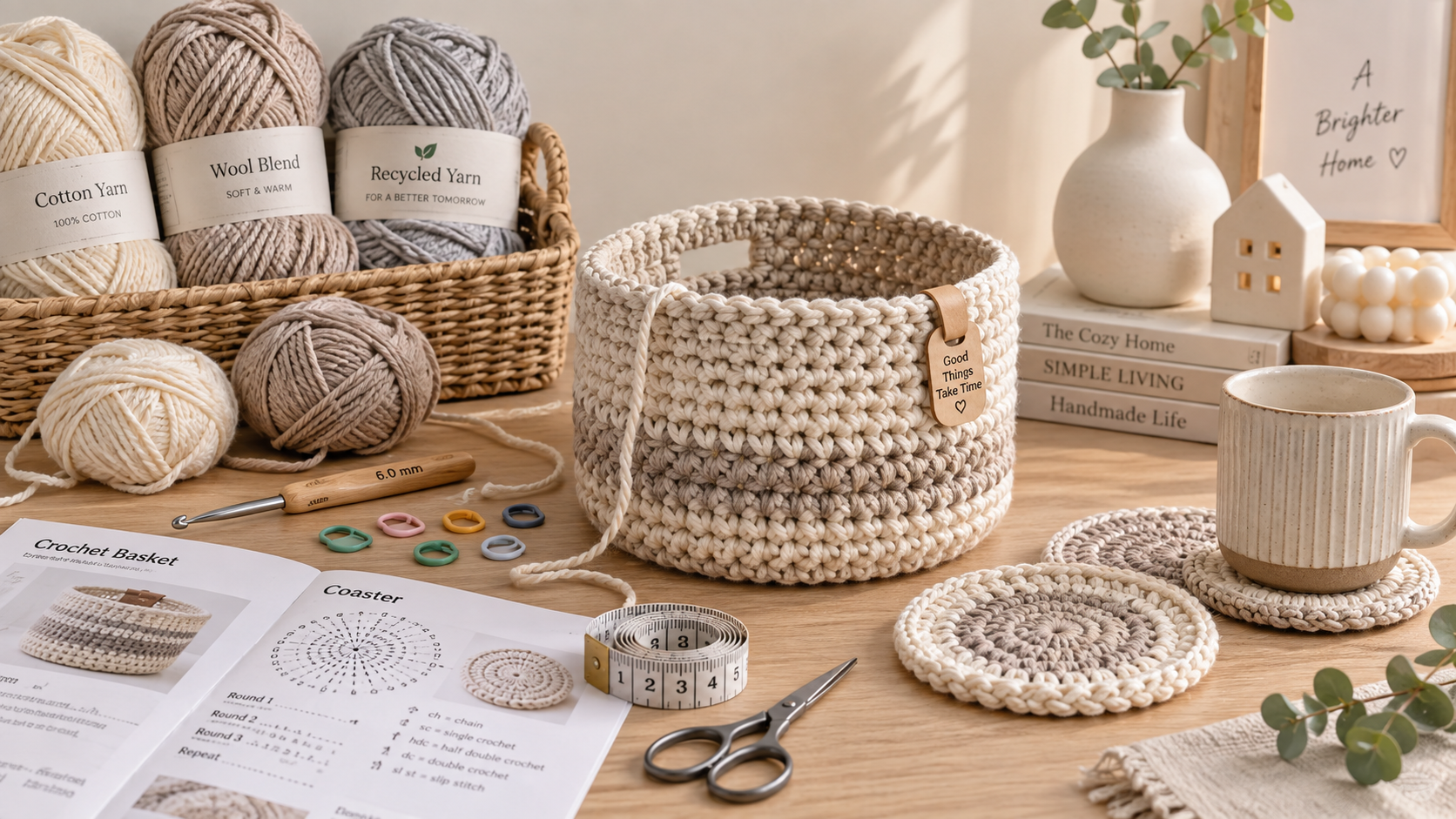 Lista de verificación para un kit de crochet DIY: grosor del hilo, tamaño del ganchillo e instrucciones claras Lista de verificación para un kit de crochet DIY: grosor del hilo, tamaño del ganchillo e instrucciones claras