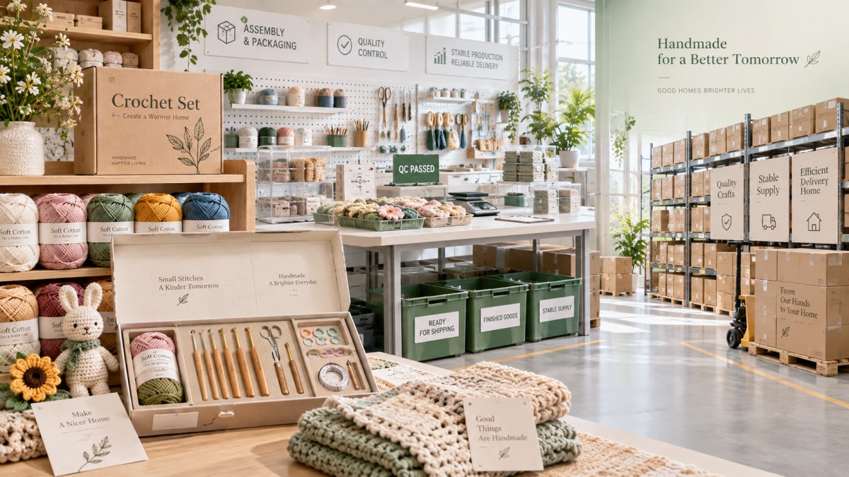 Cómo comparar proveedores de kits de crochet en calidad, capacidad y plazos de entrega