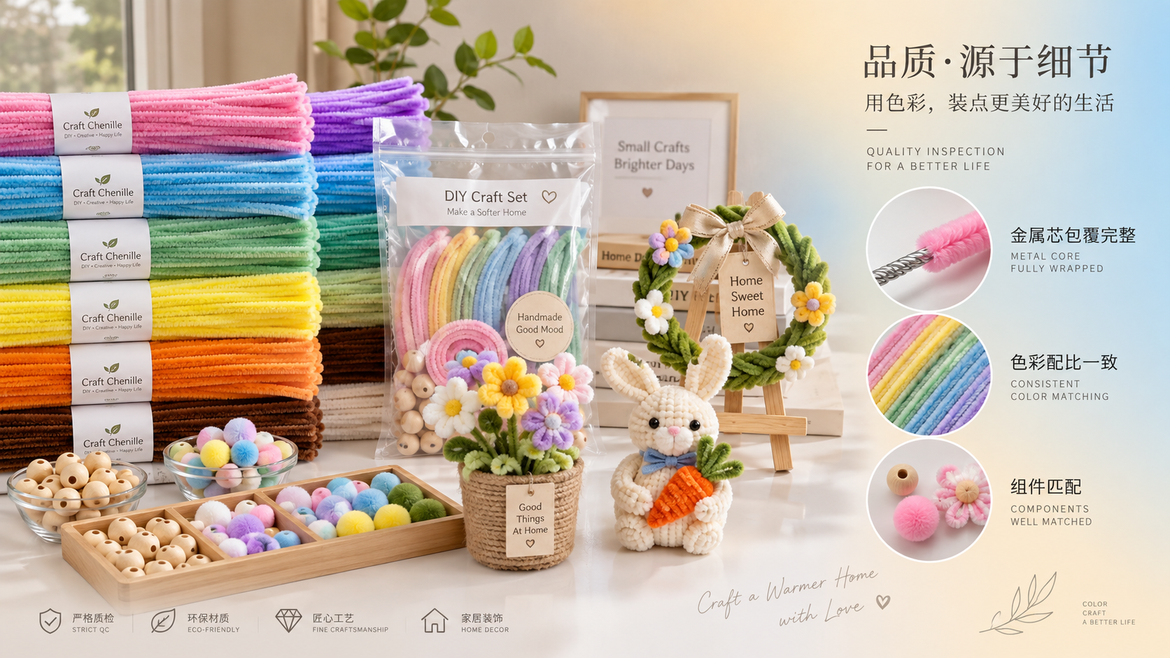 Qué detalles de producción afectan la consistencia de los kits de manualidades con limpiapipas